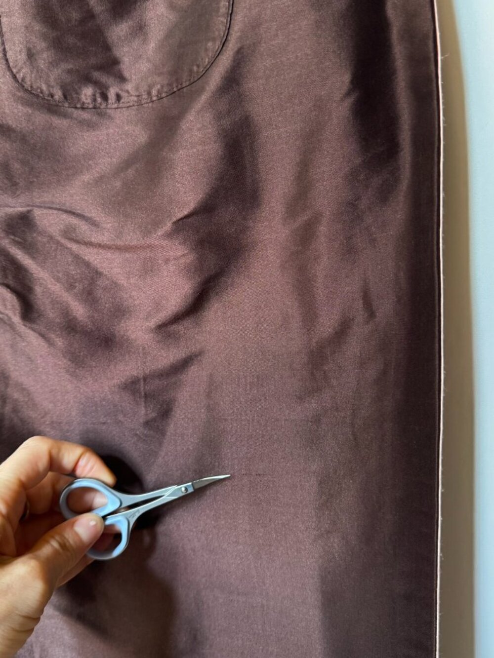 DONNI x Nuuly Silk Taffeta Track Pants Brown Pink Small - Picture 7 of 12